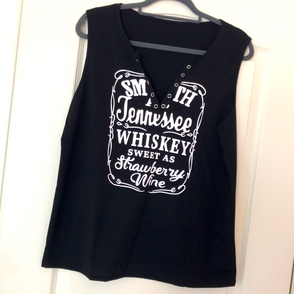 Country Glam, Ladies, Black Women's Top. XL. NEW